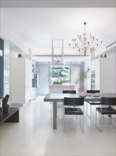 Modern Dining room and kitchen