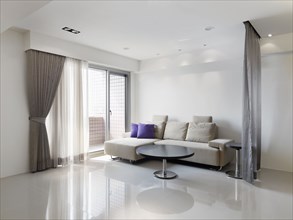 Modern interior with comfy sofa