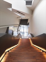View down modern staircase