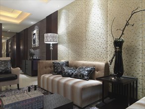 Asian inspired living room