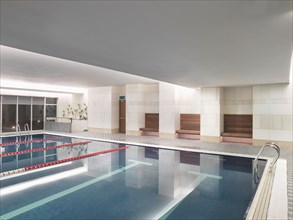 Large tile indoor swimming pool