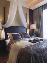 Black and brown elegant bedroom