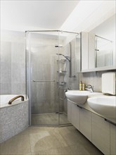 White bathroom in modern home
