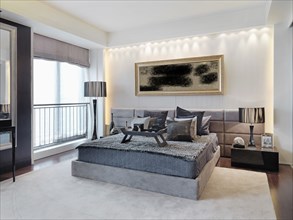 Gray modern bedroom