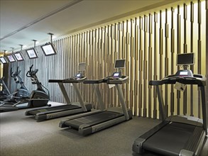 Treadmills in modern exercise room