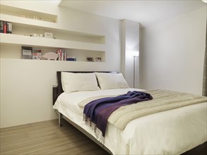 Clean white modern bedroom