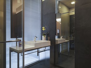 Sink in modern bathroom