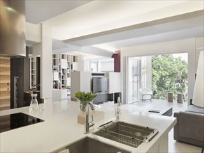 Countertop in modern kitchen