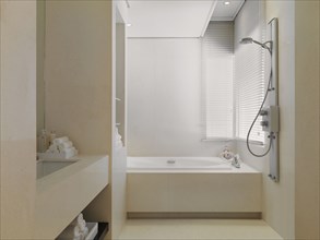 Light colored modern bathroom