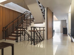Hallway and staircase in modern home