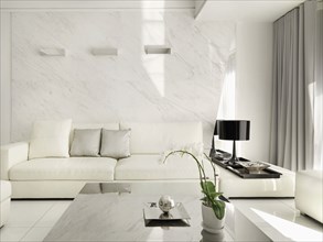 Monochromatic modern living room