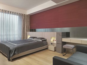 Clean modern bedroom