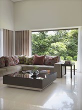 Sectional sofa in modern living room