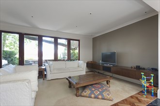 Living room in traditional home
