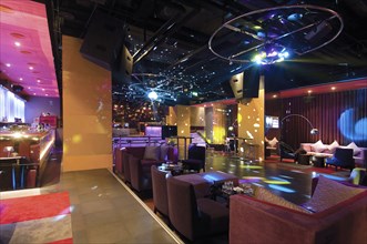 Lounge area inside nightclub