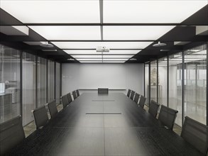Table and chairs in office conference room