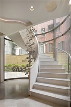 Spiral staircase in hotel