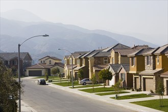 Suburban Neighborhood with Mountain Views