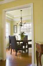 Small dining room with hardwood floors