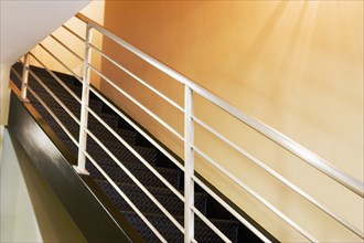 Detail of Contemporary Metal Staircase Railing