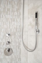 Tiled Shower and Shower Head