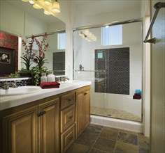 Bathroom with Tiled Shower