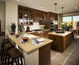 Contemporary kitchen with island