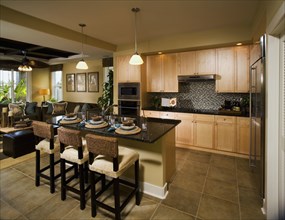 Large Contemporary Kitchen with Island