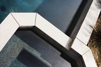 Detail of Modern Swimming Pool and hot tub