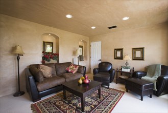 Interior of traditional family room