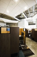 Detail of modern office space with cubicles