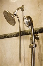 Detail of showerhead and detachable shower head