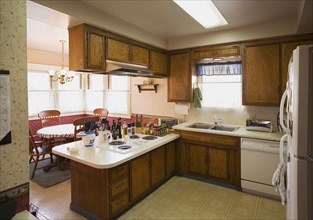 Interior of an older kitchen