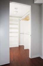 Door to empty walk-in closet