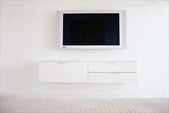 Television and entertainment center in modern living room
