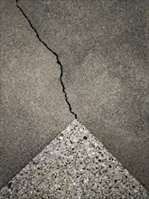 Close up of crack in concrete