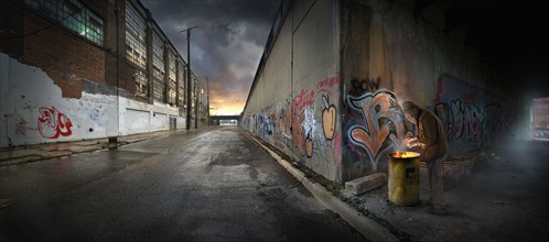 Graffiti on urban walls