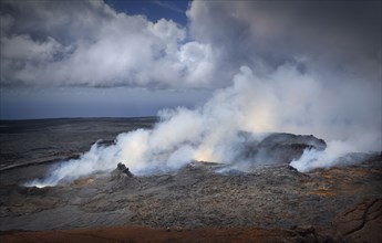 Volcano letting off steam