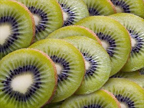 Close up of sliced kiwi fruit