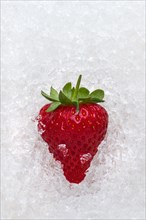 Strawberry on ice