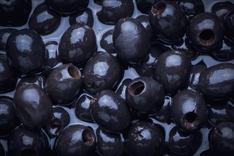 Black olives in liquid