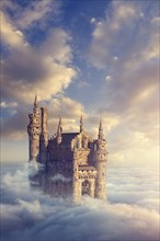 Castle above clouds