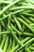 Pile of fresh green beans