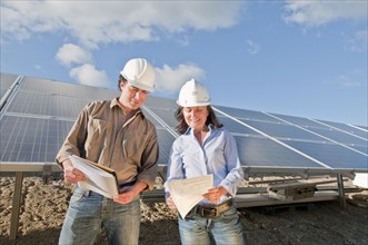 engineers in solar plant