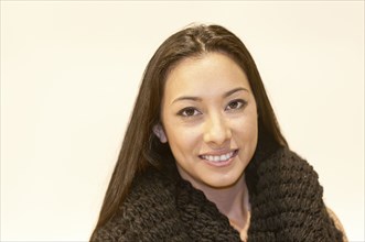 Portrait of young woman of Hispanic-Asian origin