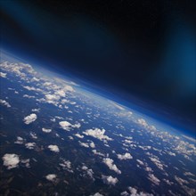 Earth atmosphere viewed from space