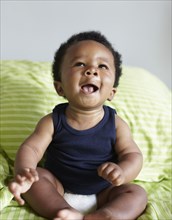 Laughing African American baby