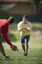 Men playing football