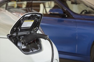 Close up of electric car charger
