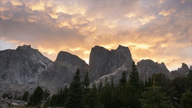 Wind River Mountains at sunset